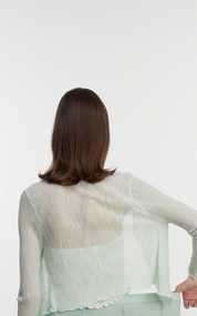 Lavender open-knit cardigan
