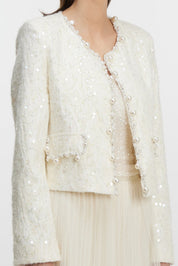 Pearl Glow Tweed Jacket