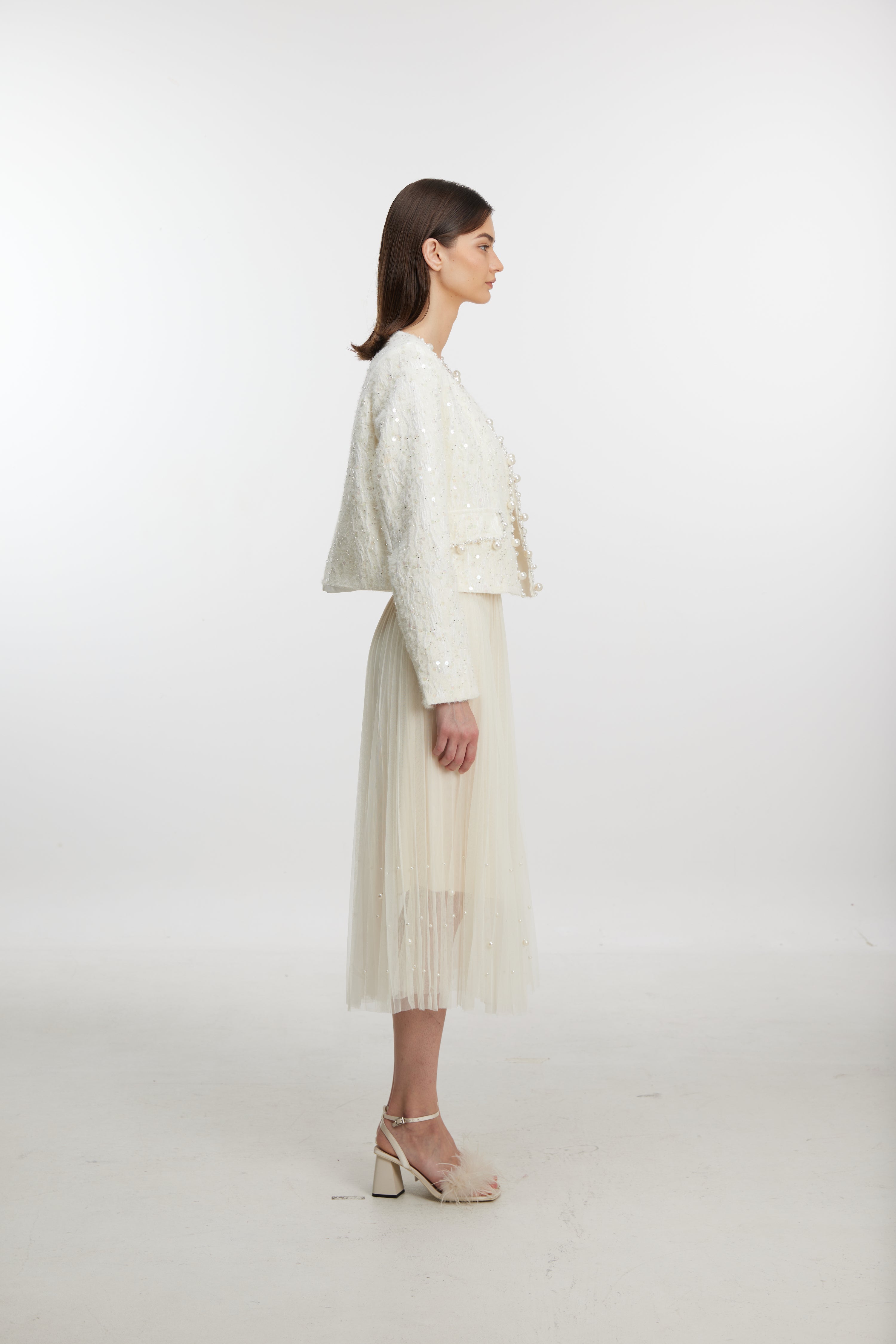 Pearl Glow Tweed Jacket