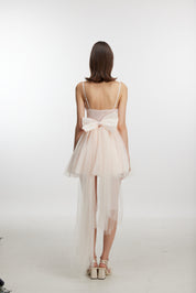 Pink halter mini dress