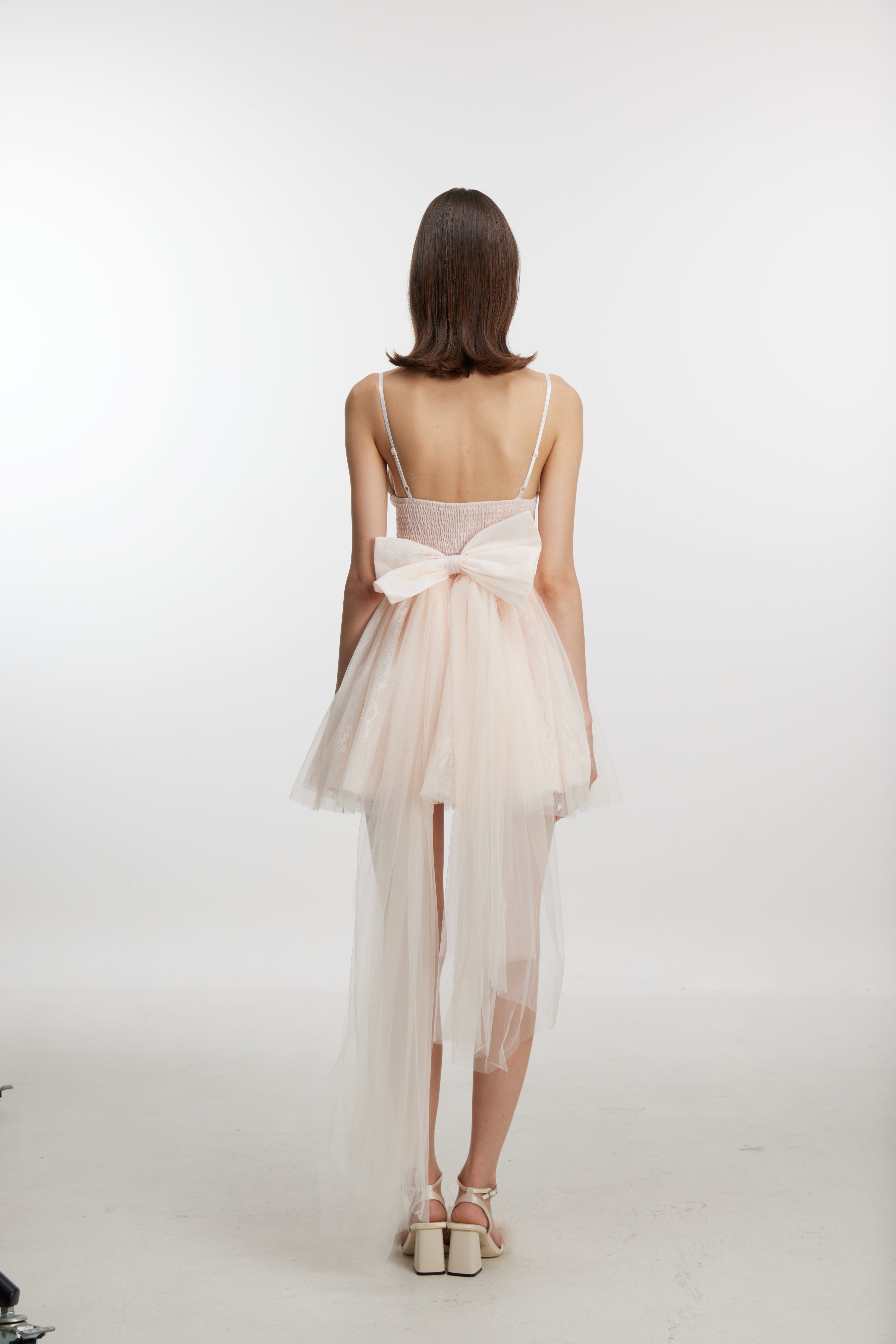 Pink halter mini dress