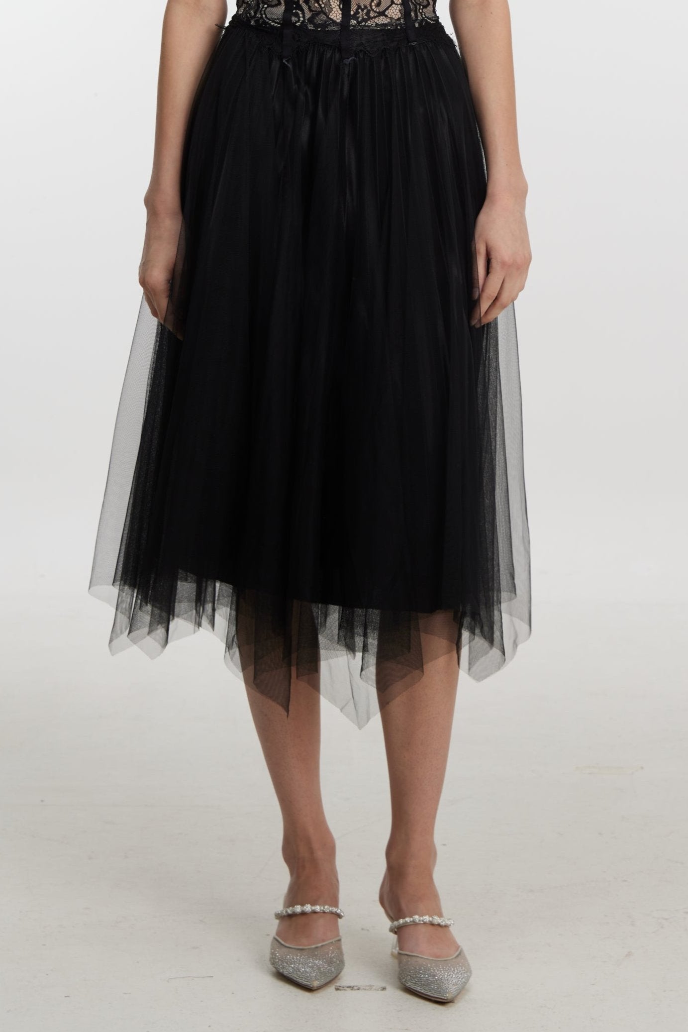 Black lace skirt
