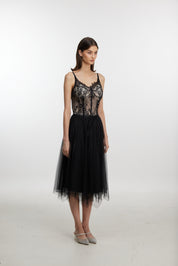 Black lace skirt
