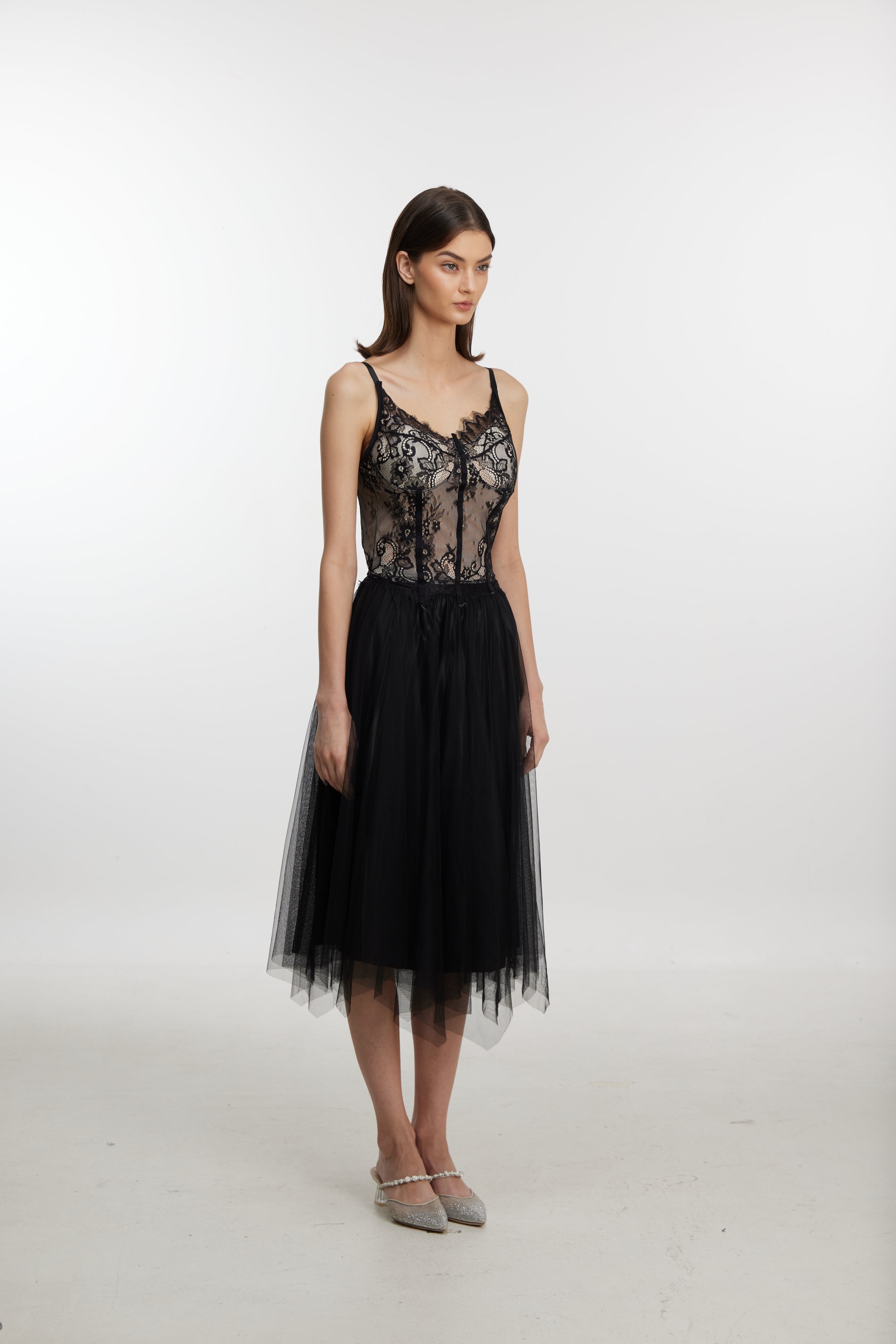 Black lace skirt