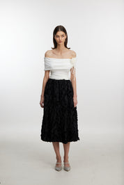 Black rose garden skirt