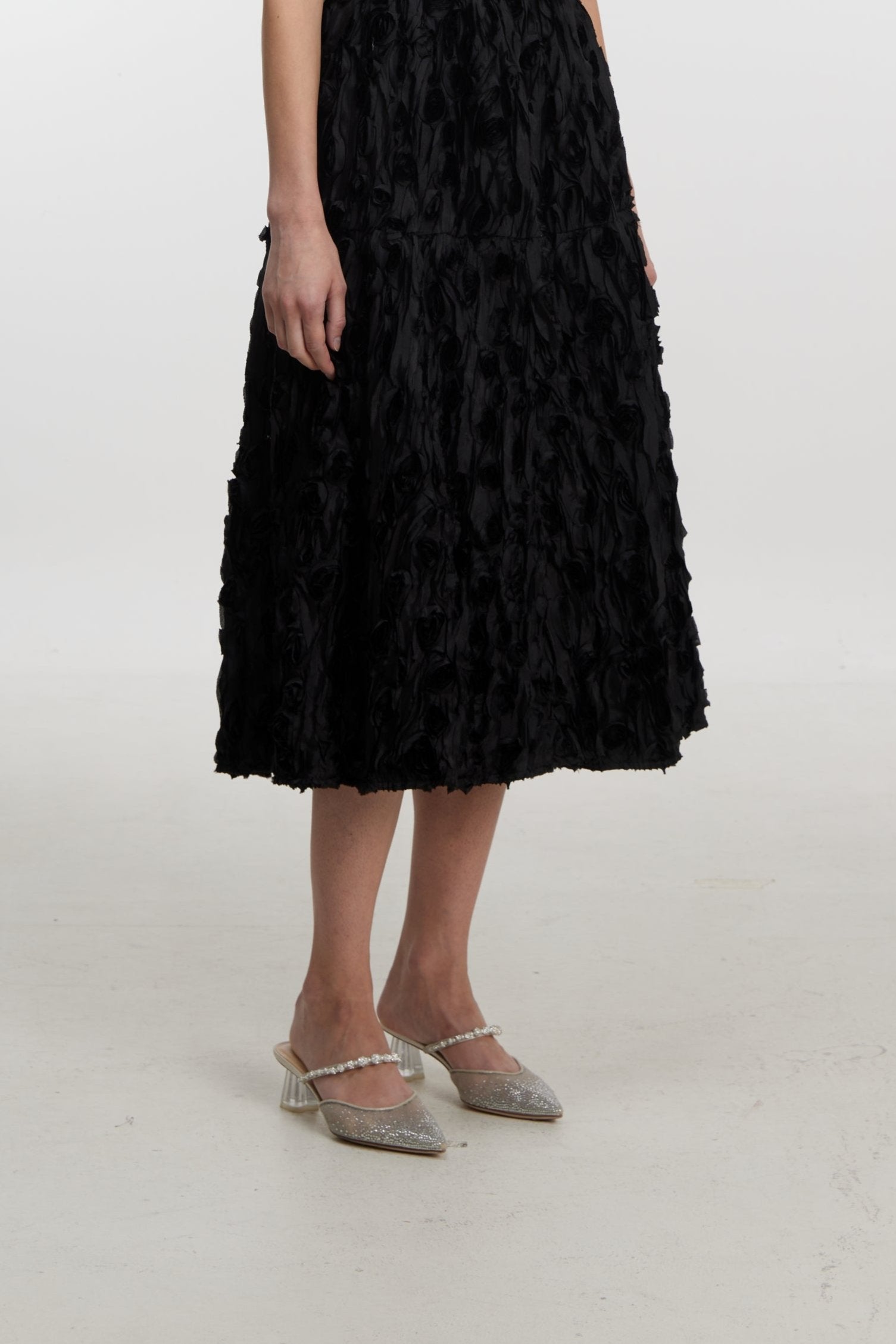 Black rose garden skirt