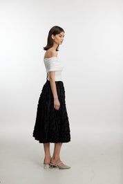Black rose garden skirt