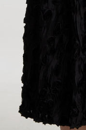 Black rose garden skirt