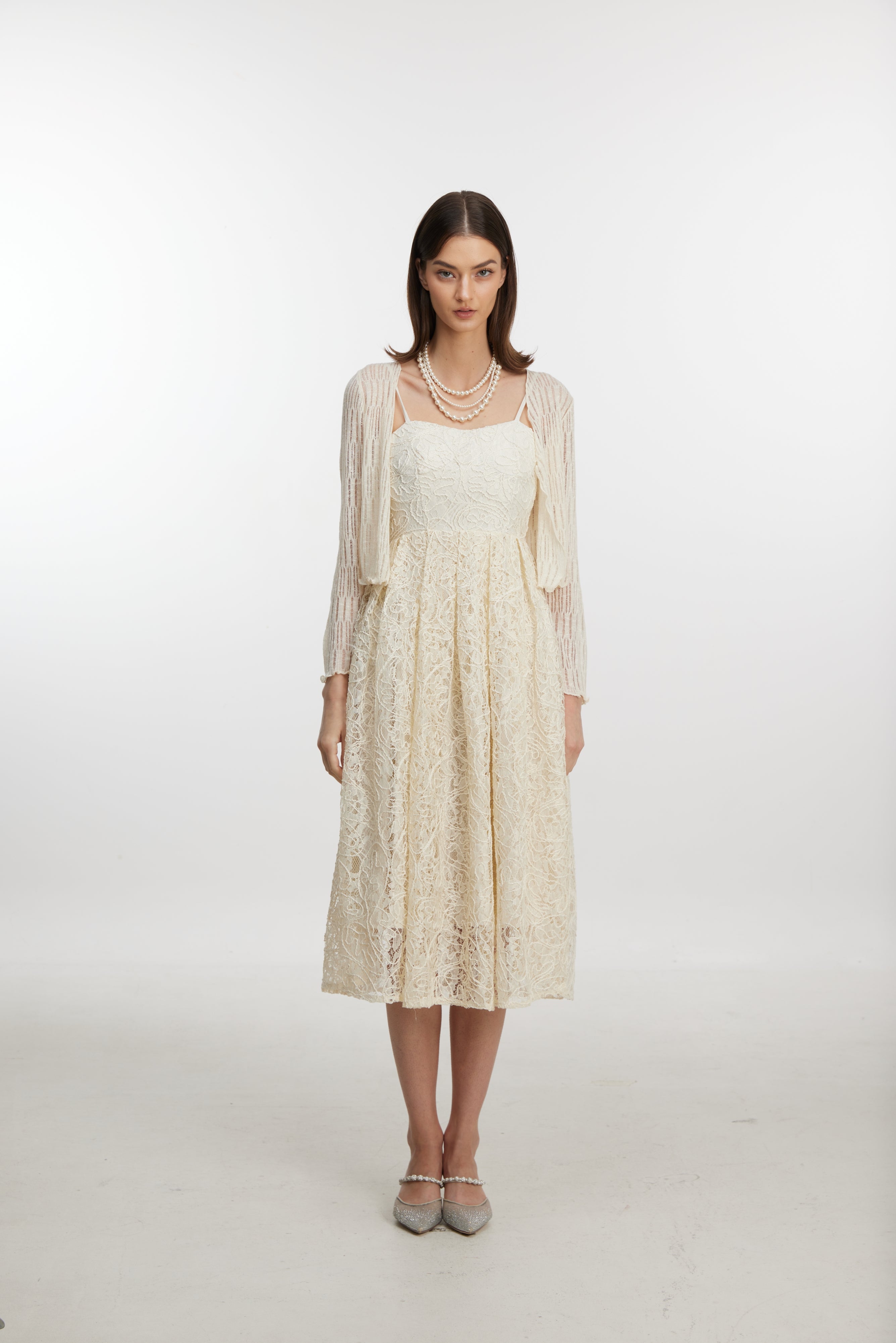 White lace dress