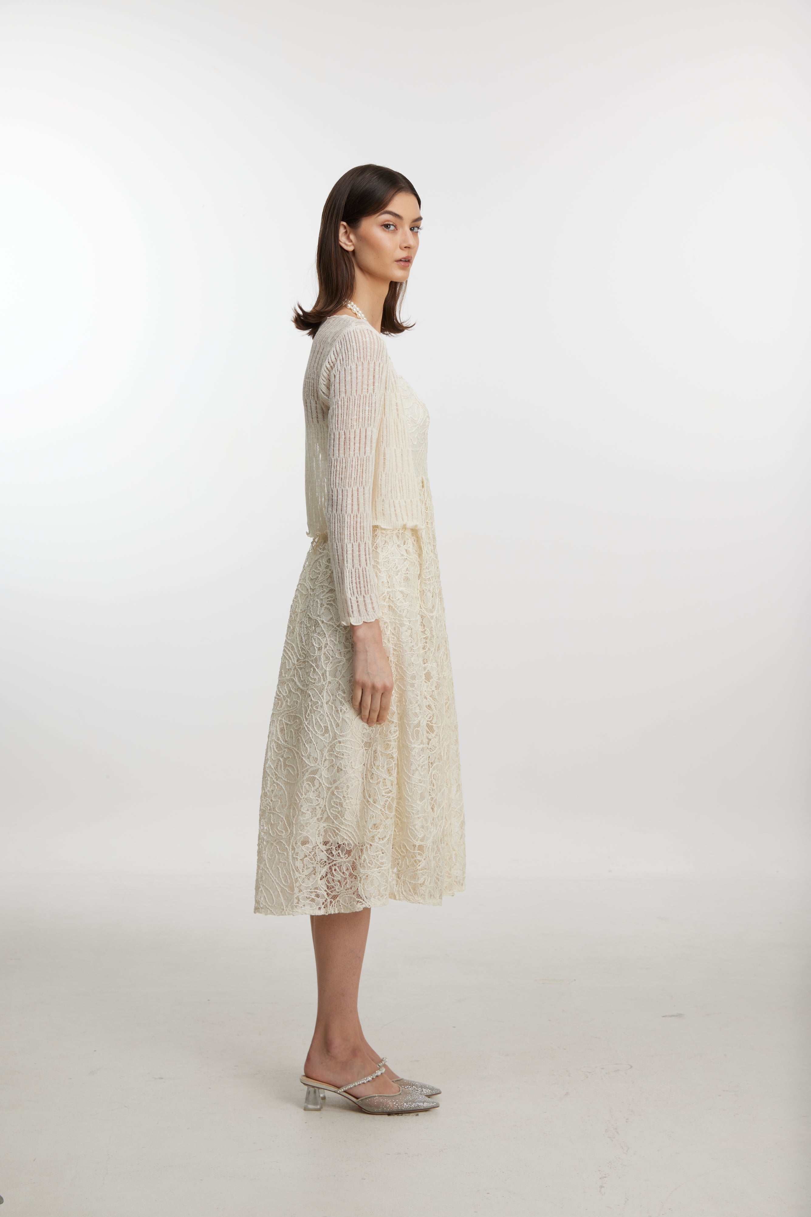 White lace dress