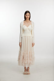 White lace skirt