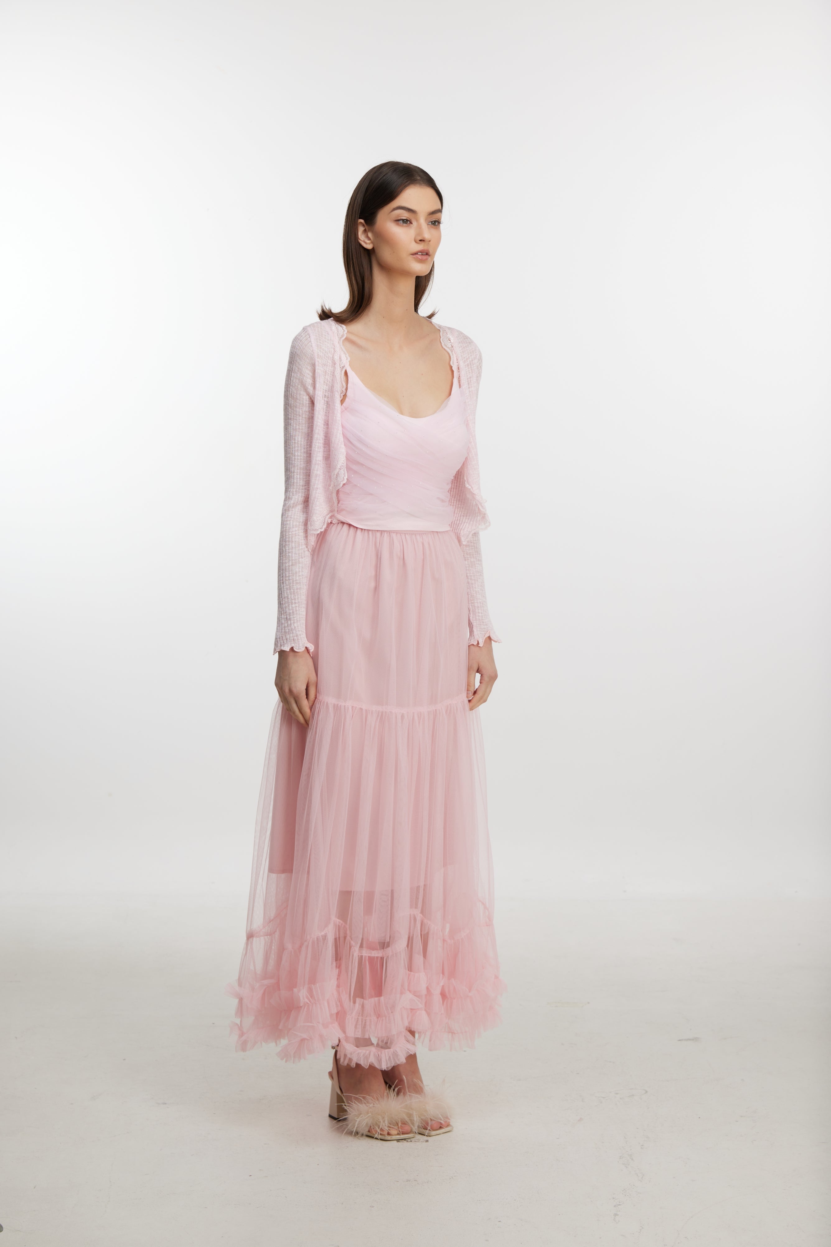 Pink lace dress