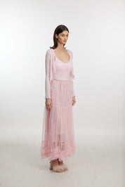 Pink lace dress
