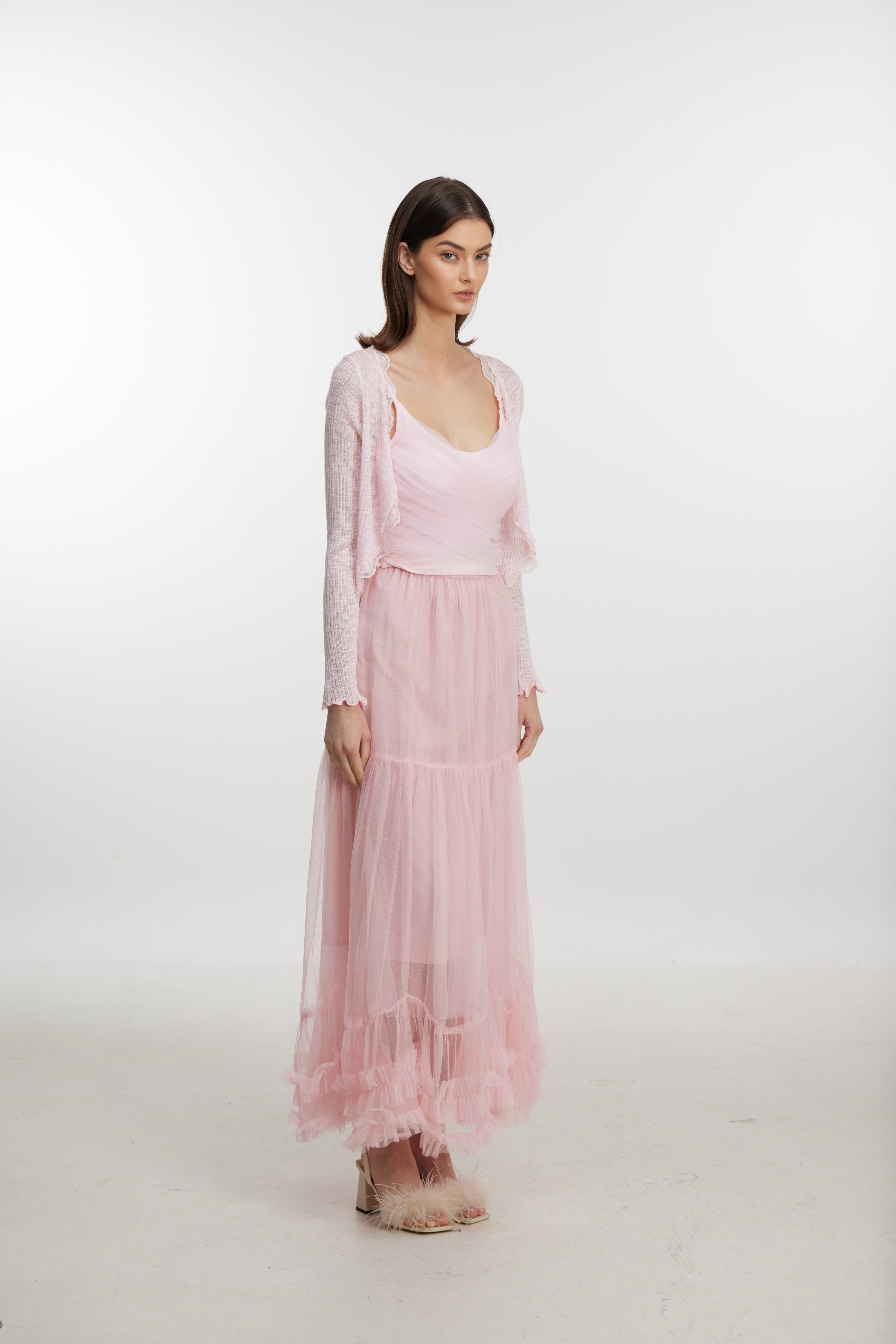 Pink lace dress