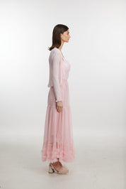 Pink lace dress