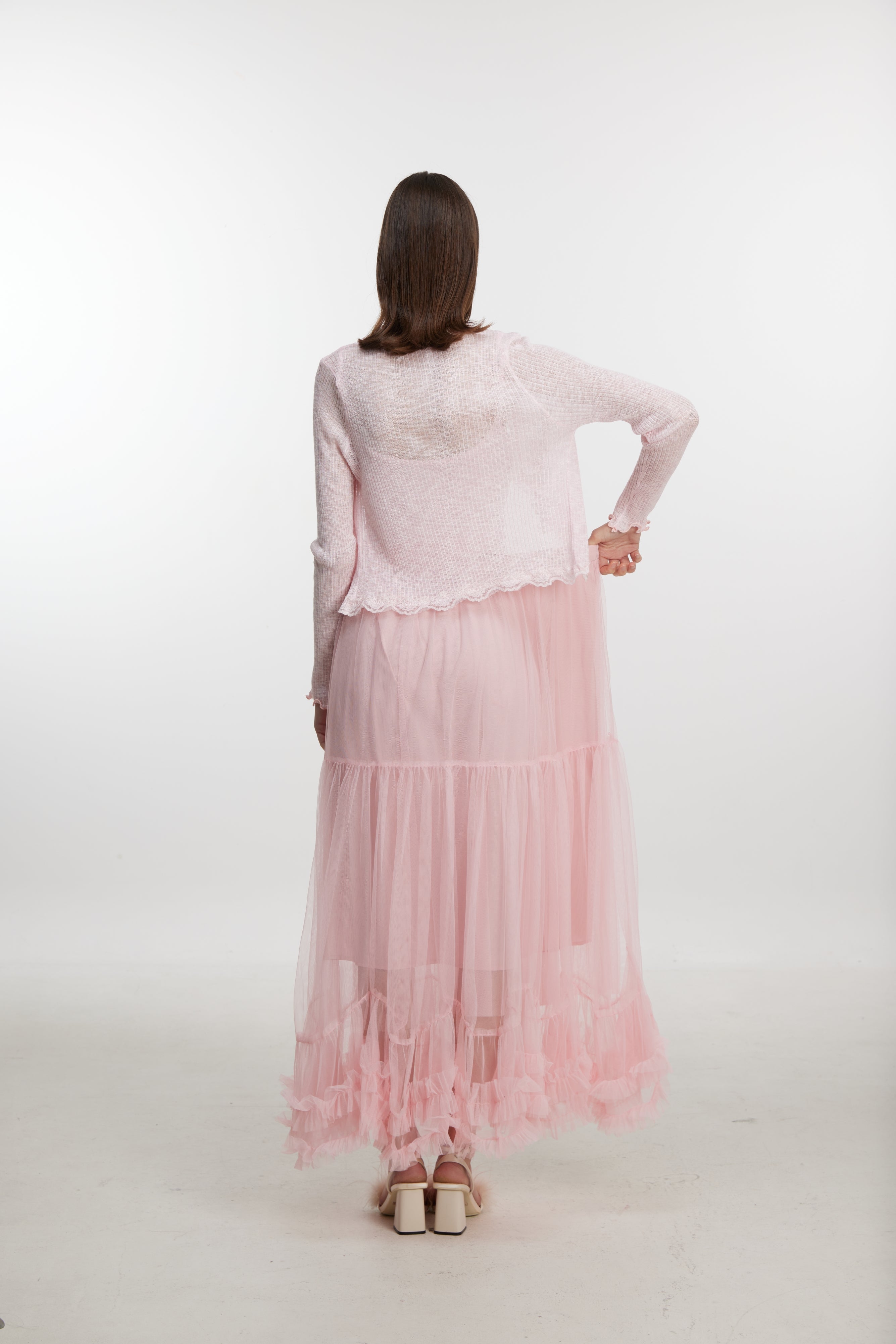 Pink lace dress