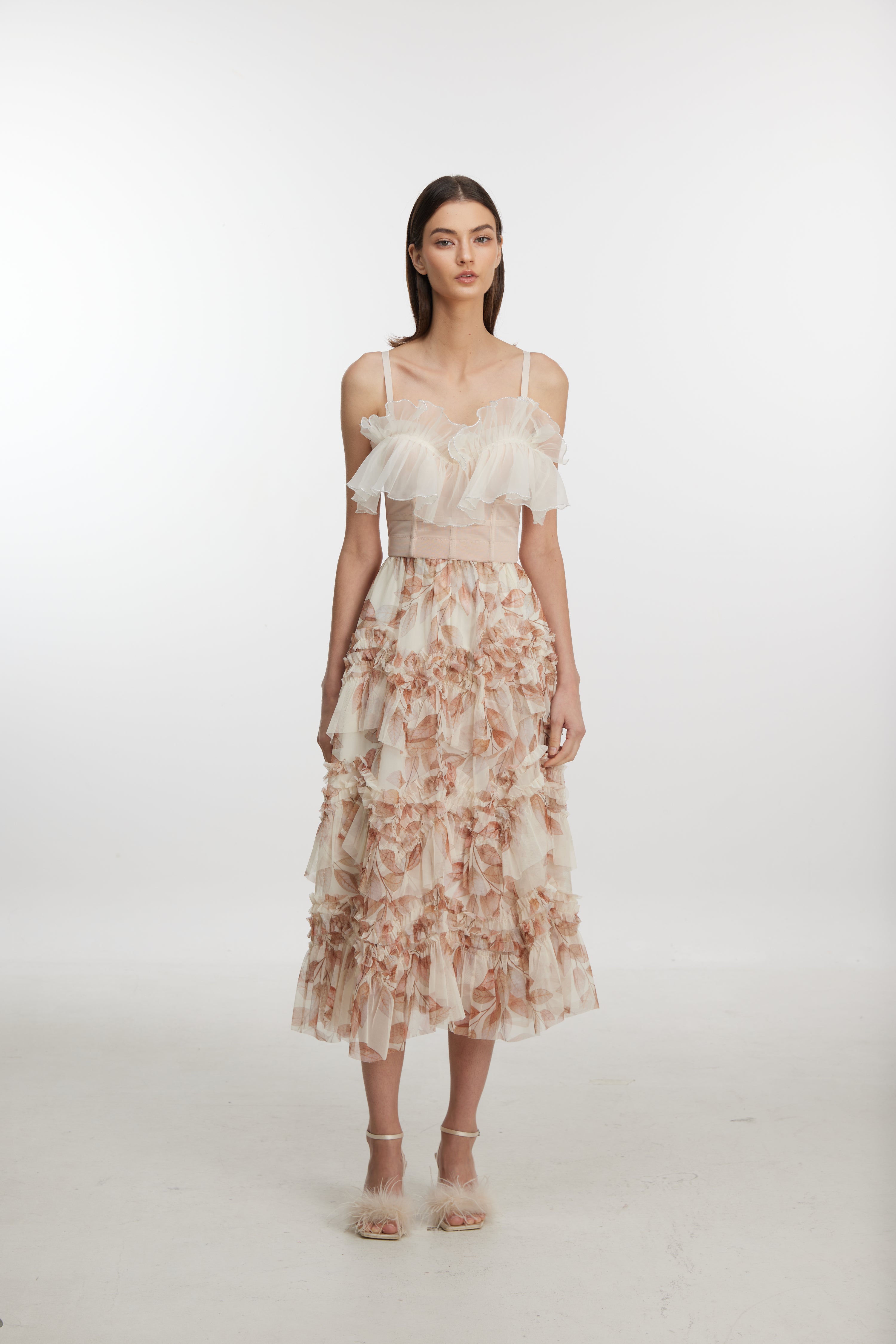 Floral Drift Layered Skirt