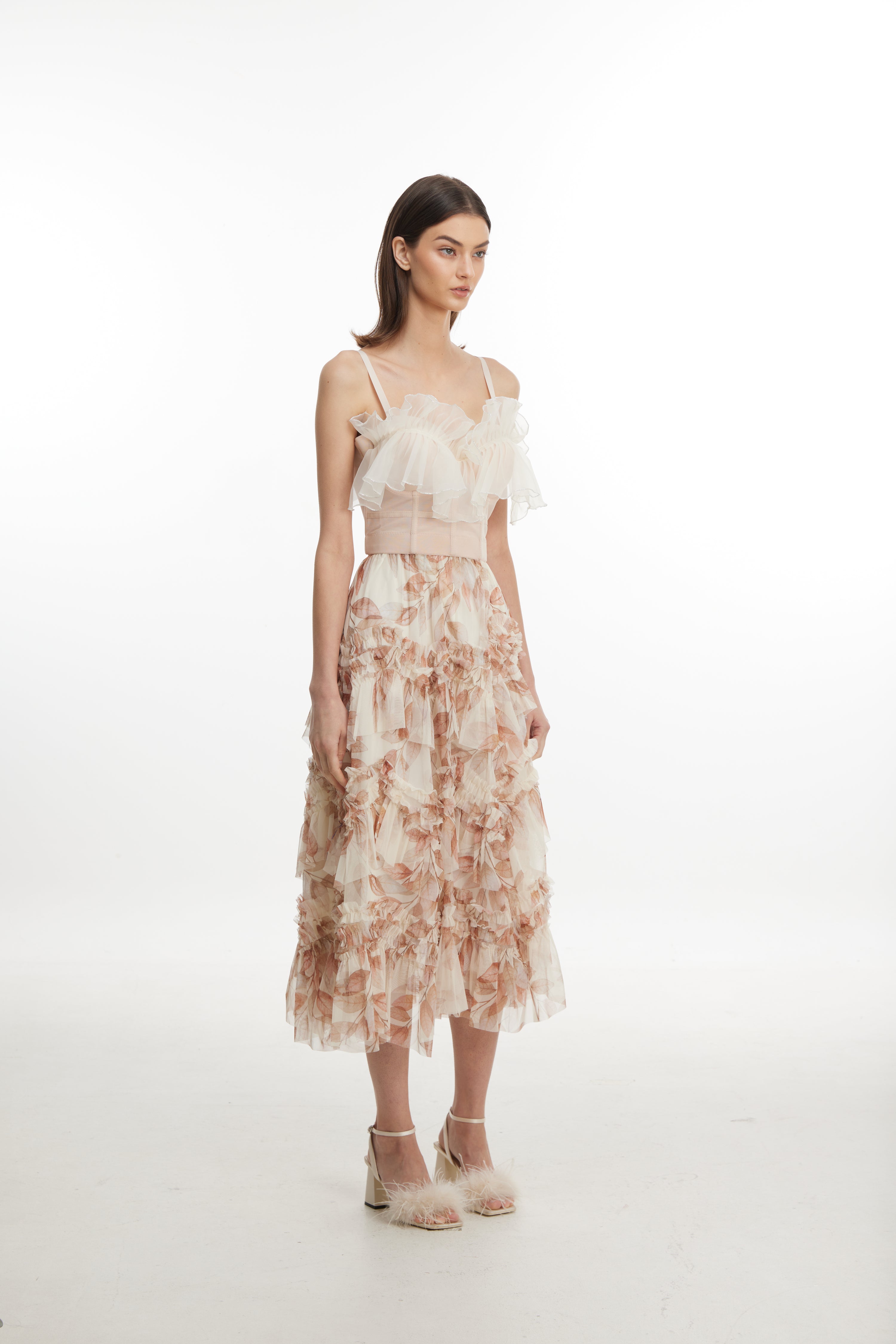 Floral Drift Layered Skirt