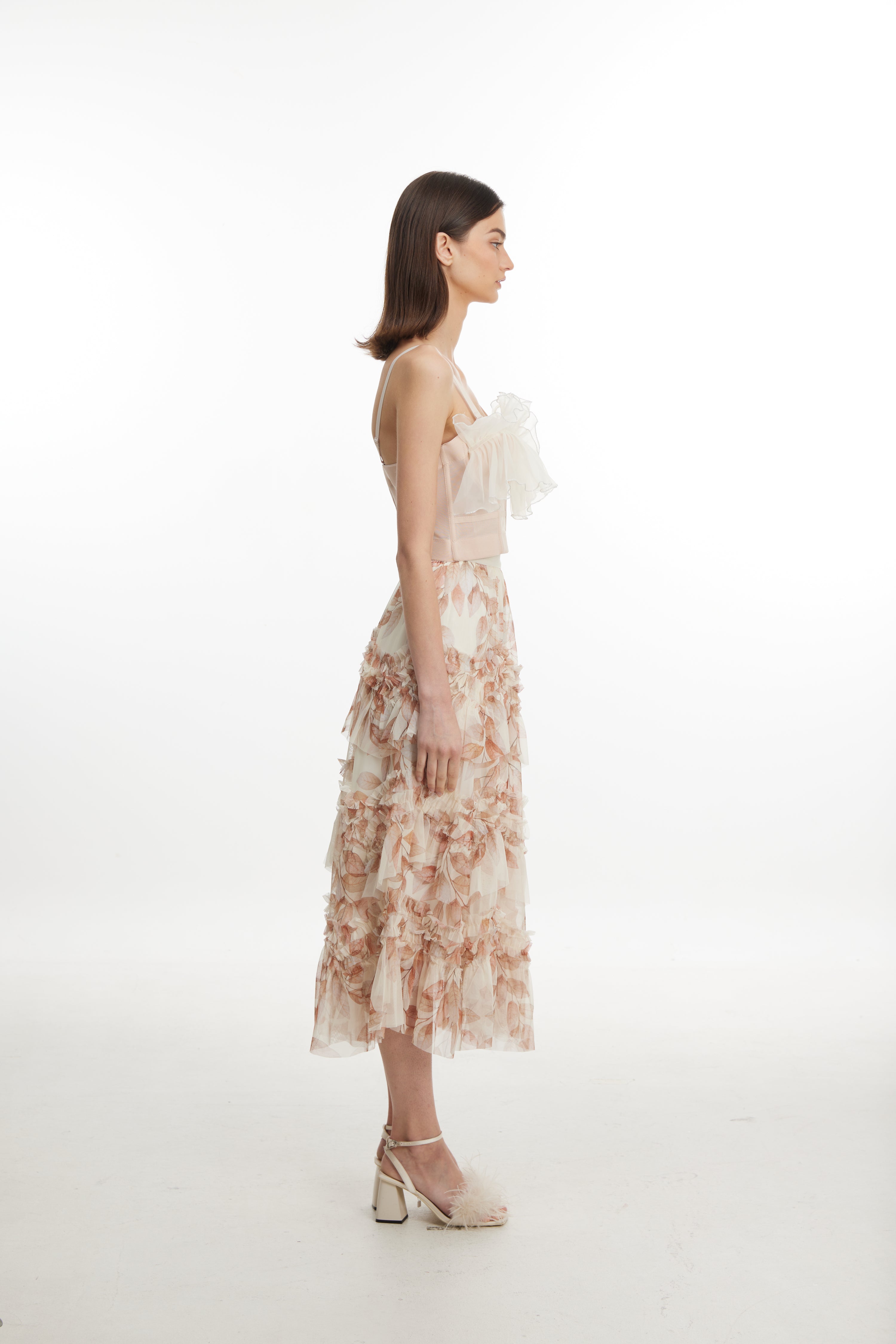 Floral Drift Layered Skirt