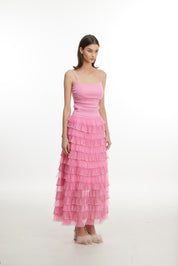 Pink Tiered Skirt