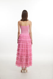 Pink Tiered Skirt