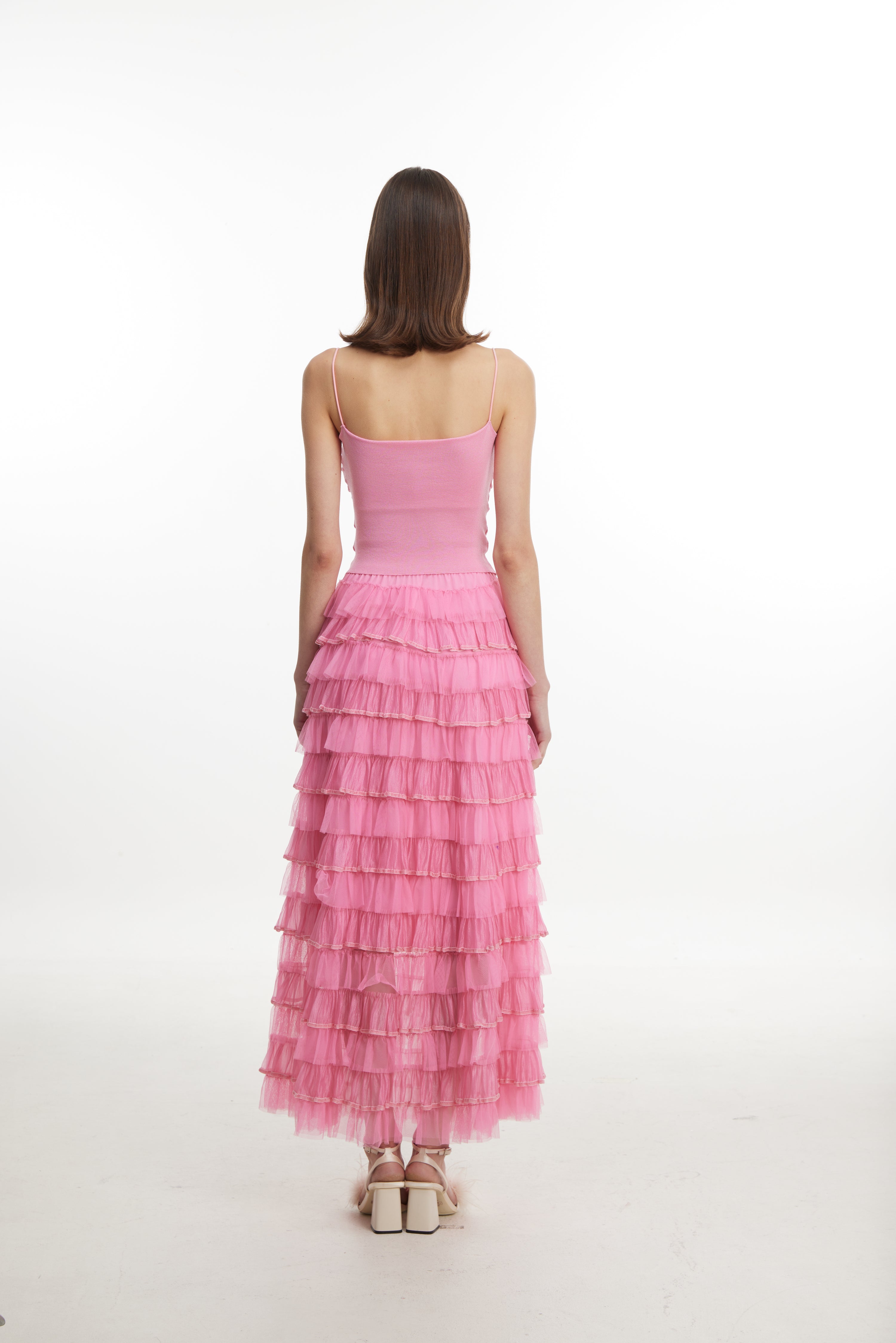 Pink Tiered Skirt