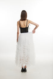 White Ruffled Skirt