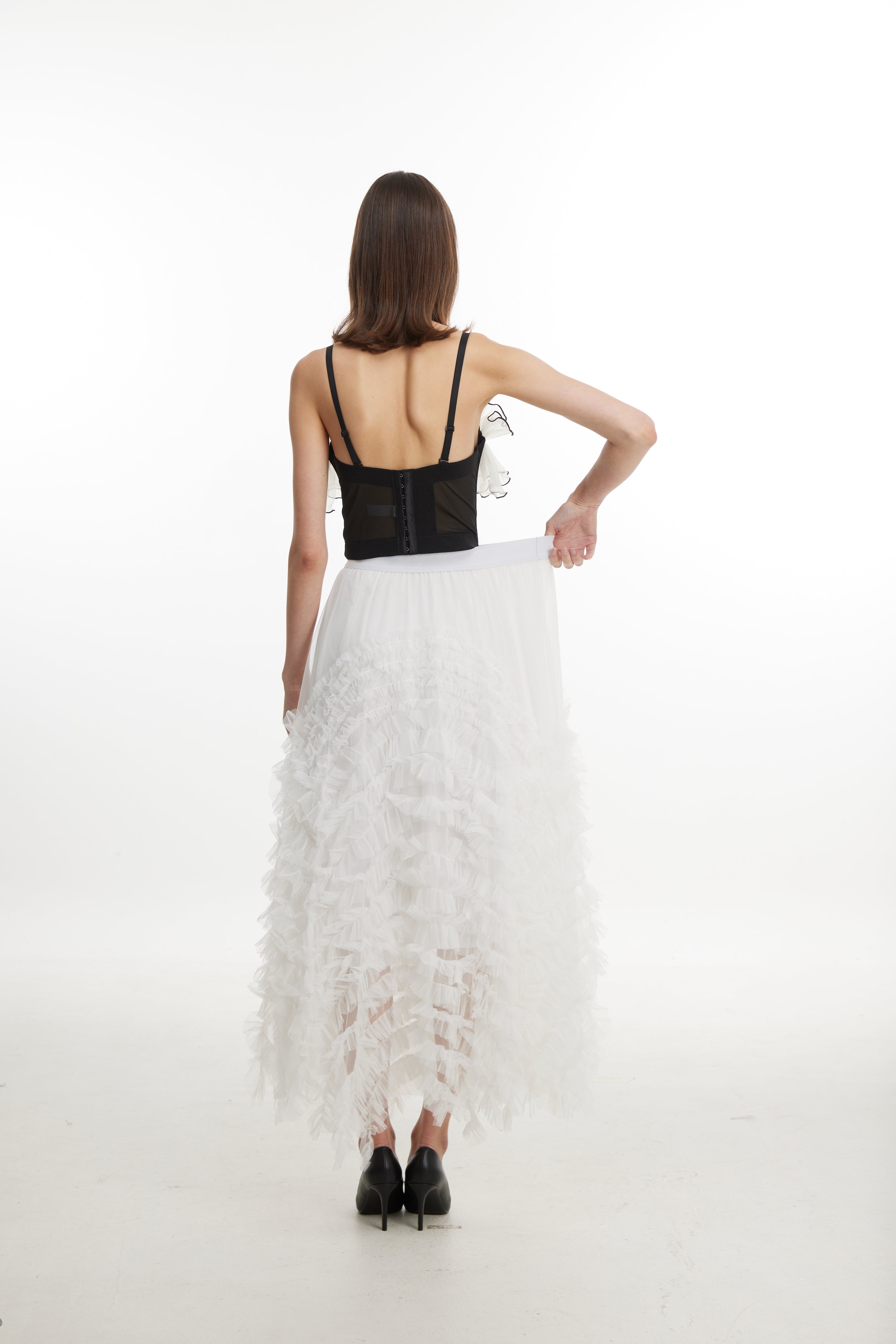 White Ruffled Skirt