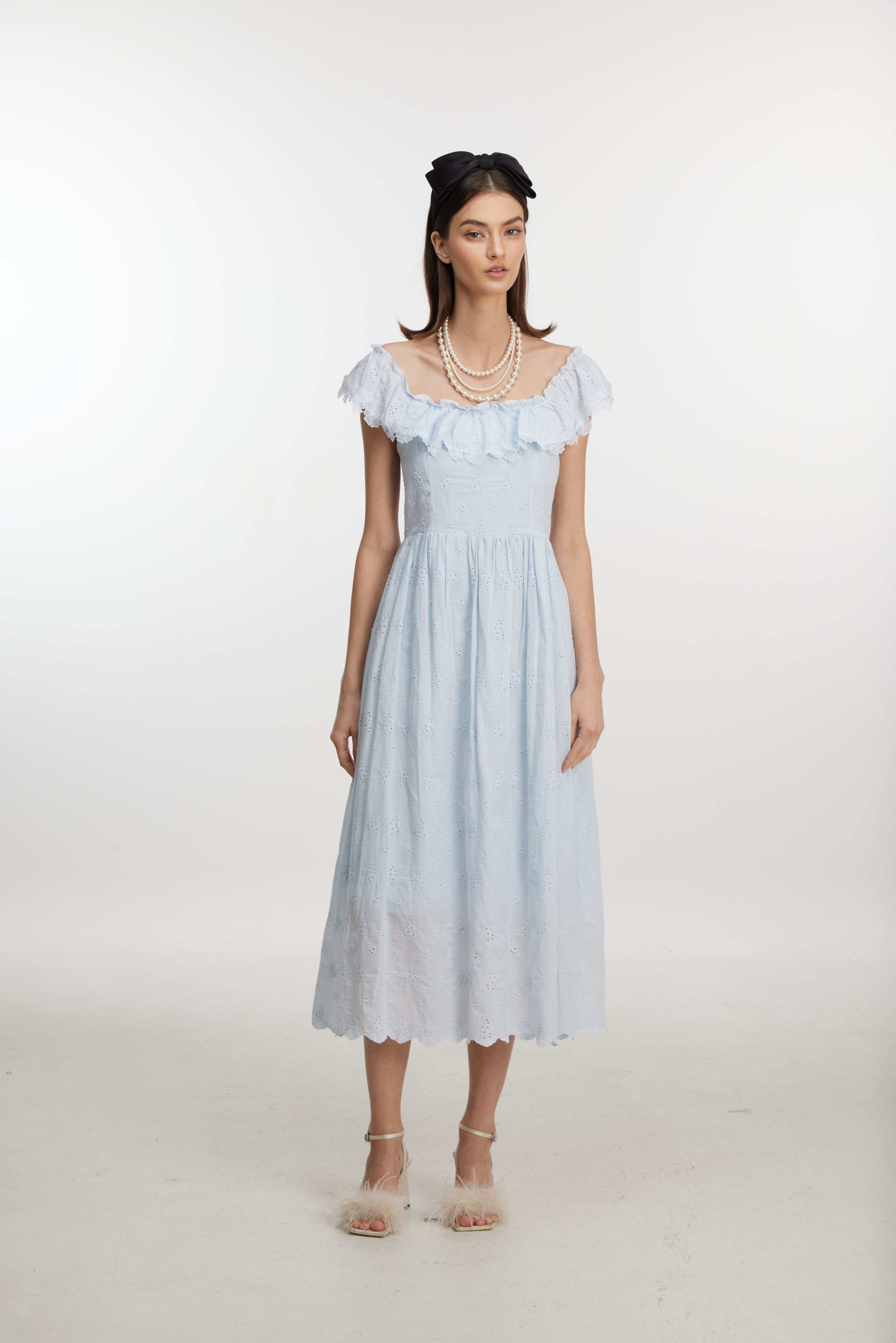 Blue lace dress