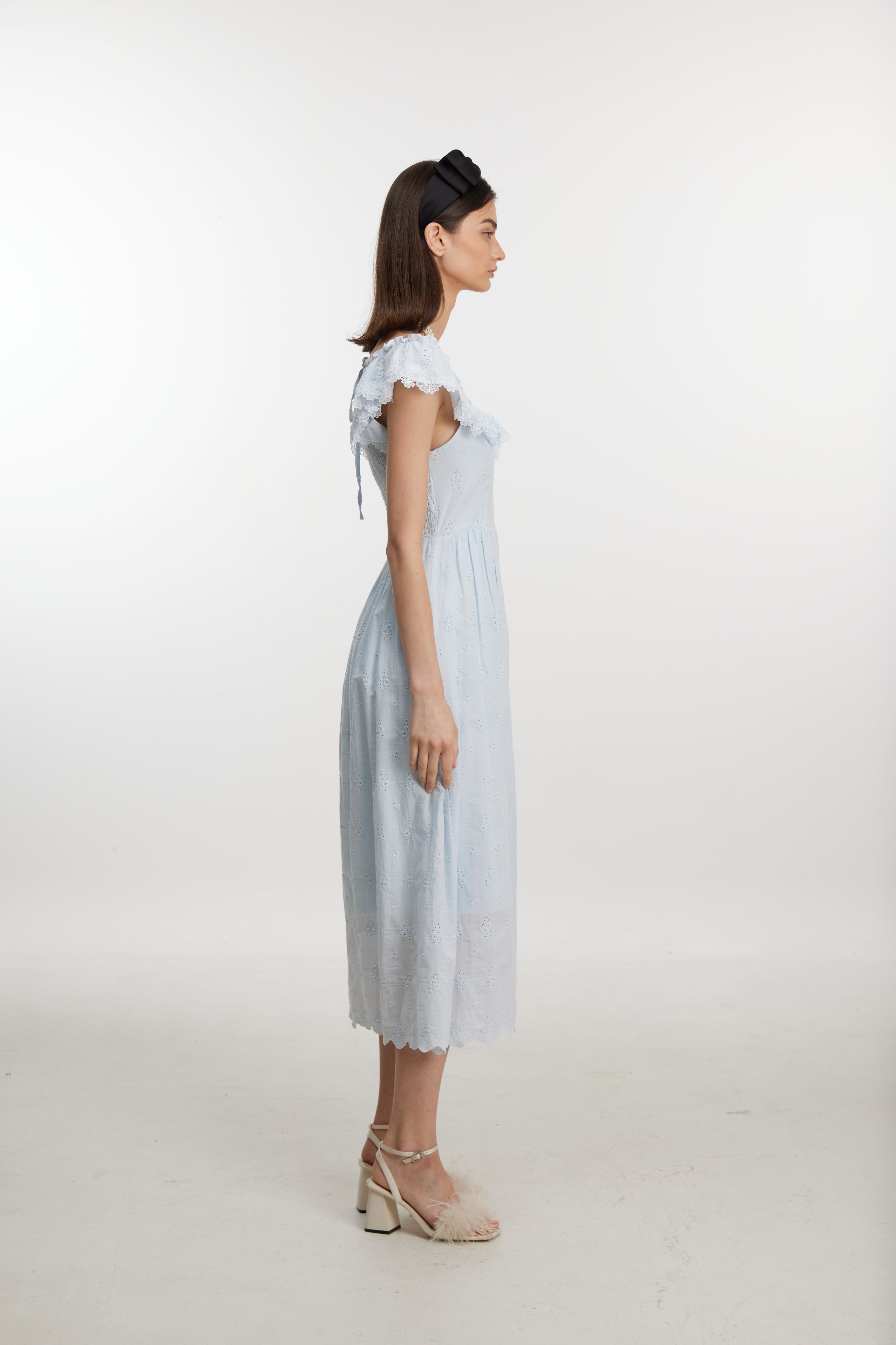 Blue lace dress