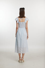 Blue lace dress