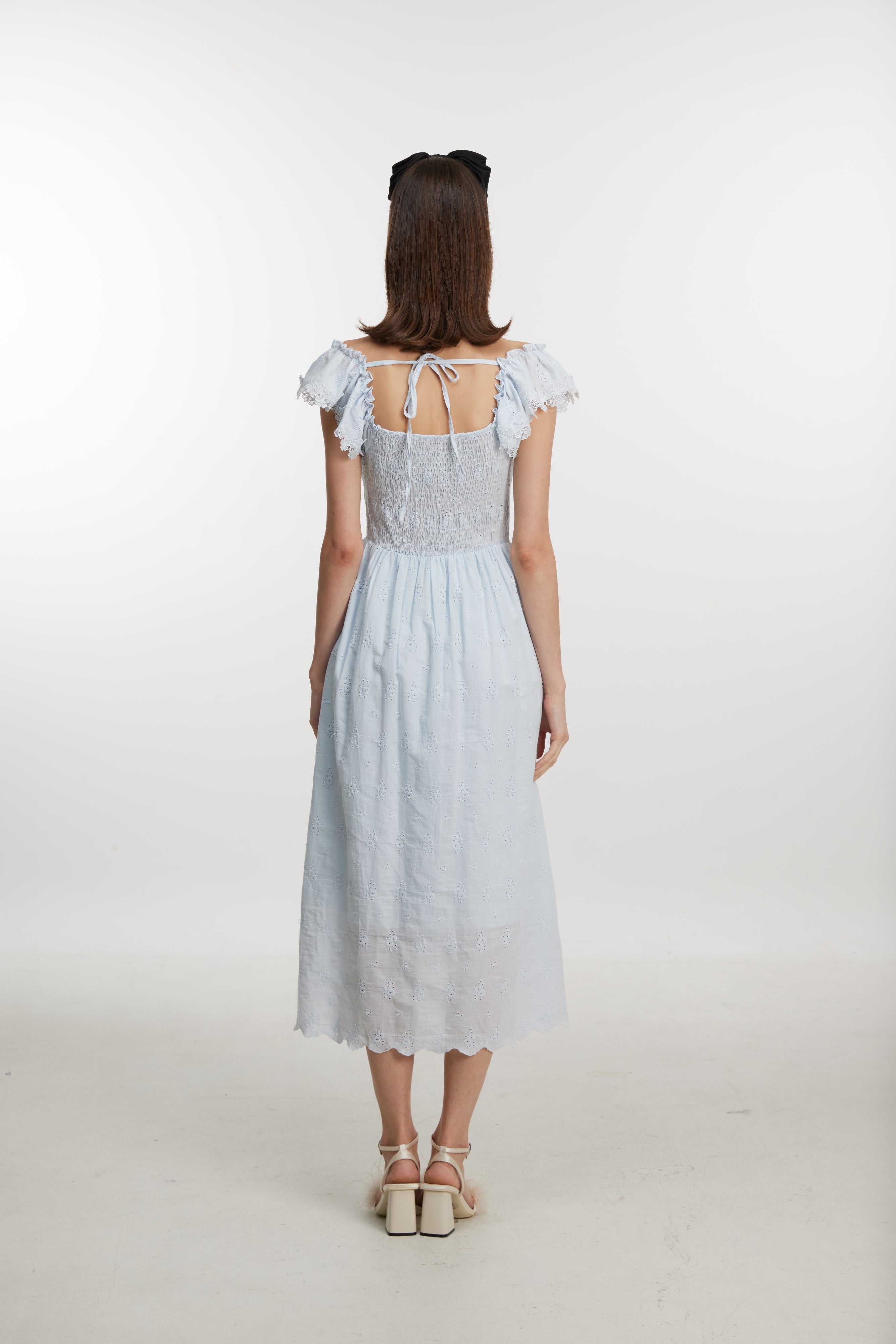 Blue lace dress