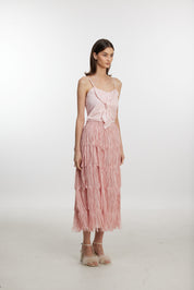 Pink flower skirt