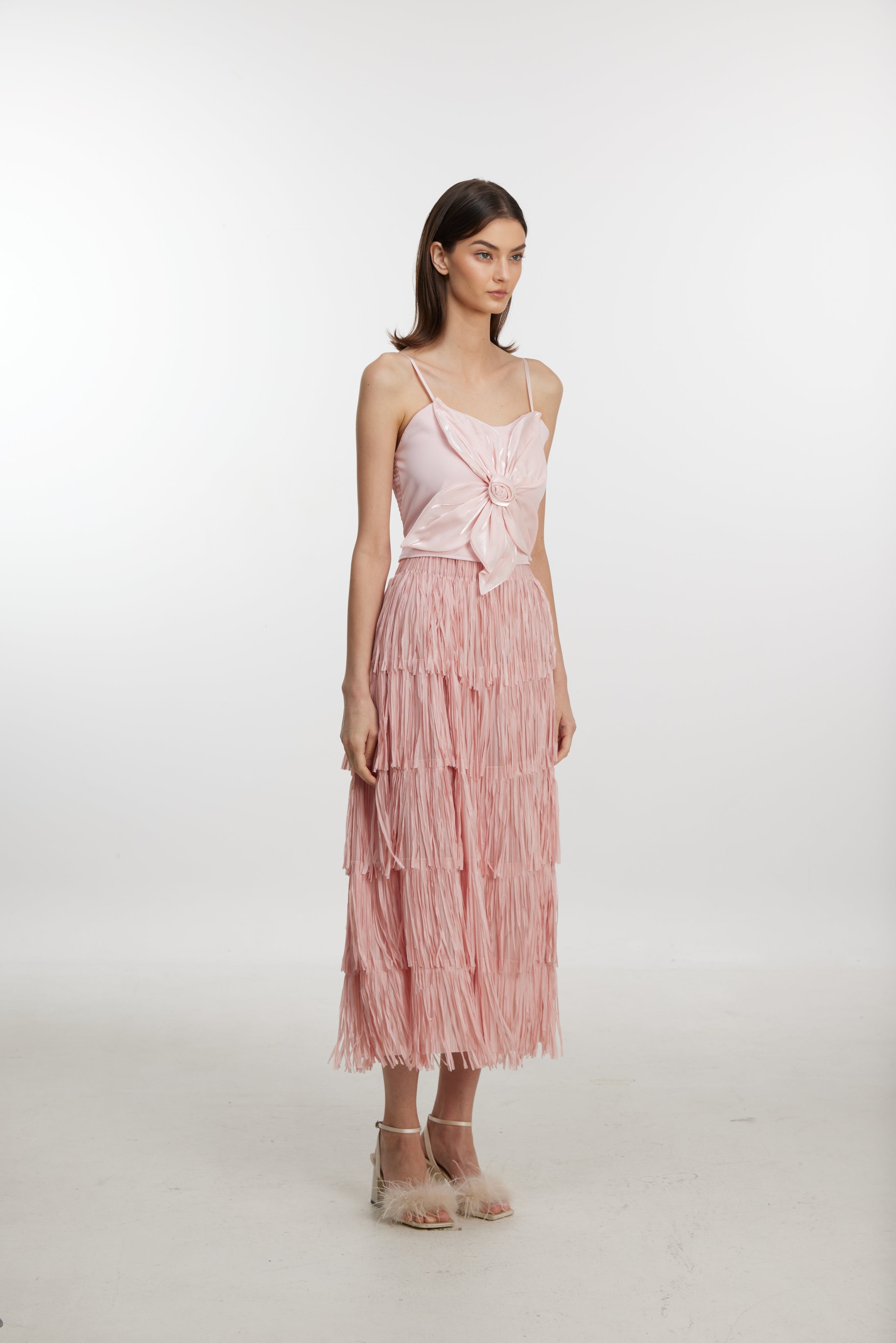 Pink flower skirt
