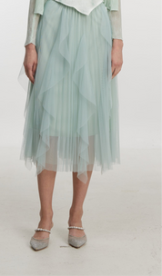 Lavender chiffon dress