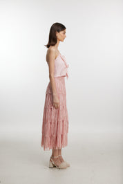 Pink flower skirt