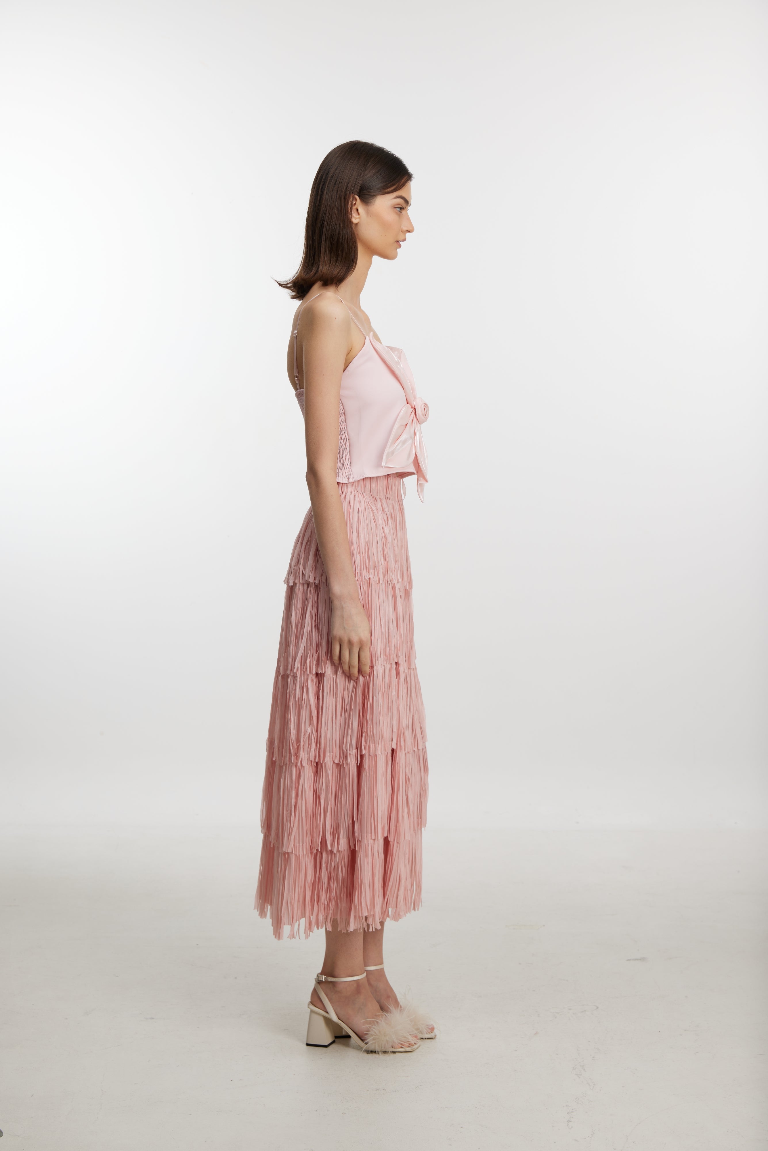 Pink flower skirt