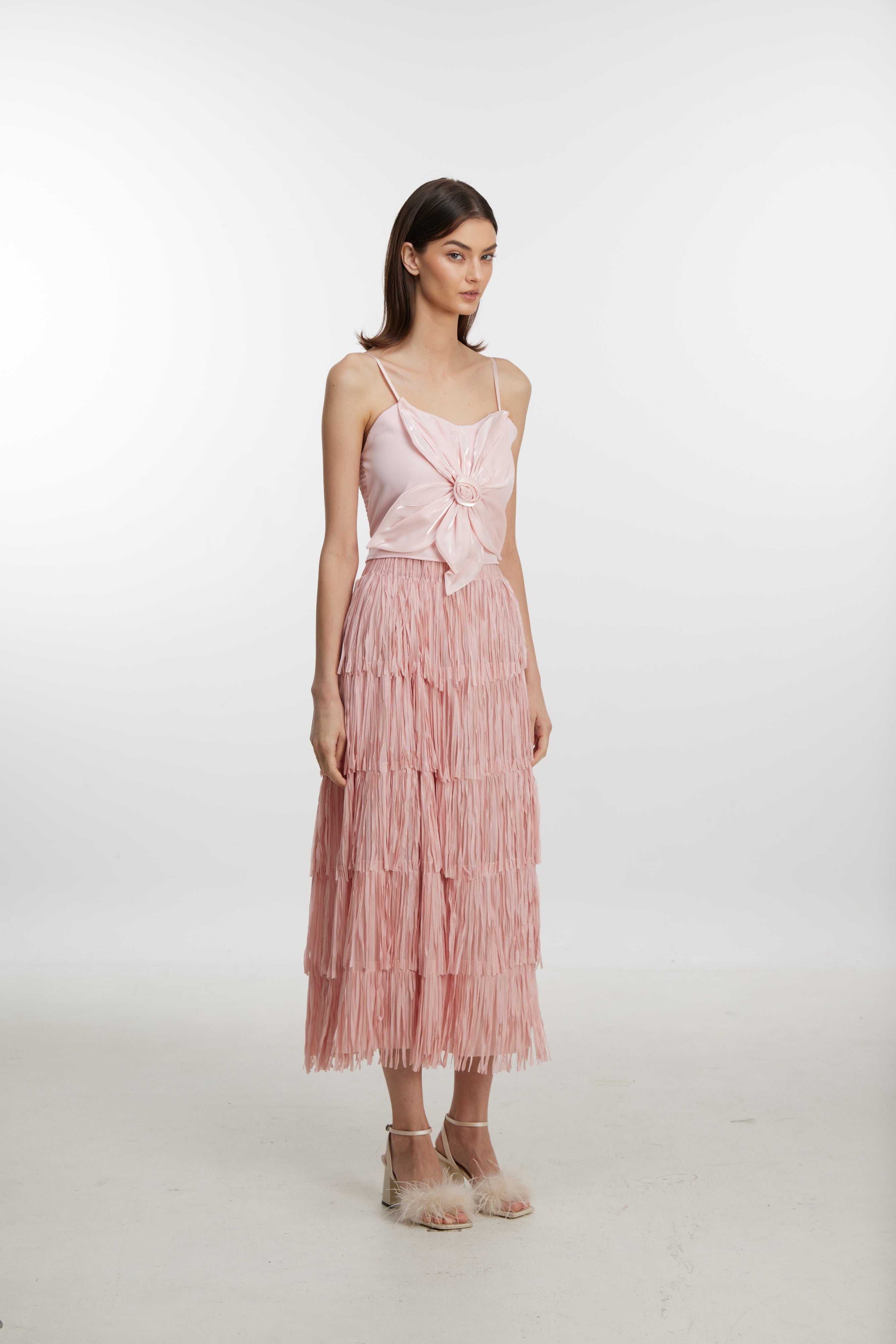 Pink flower skirt