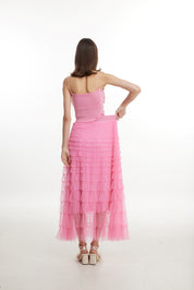 Pink chiffon skirt