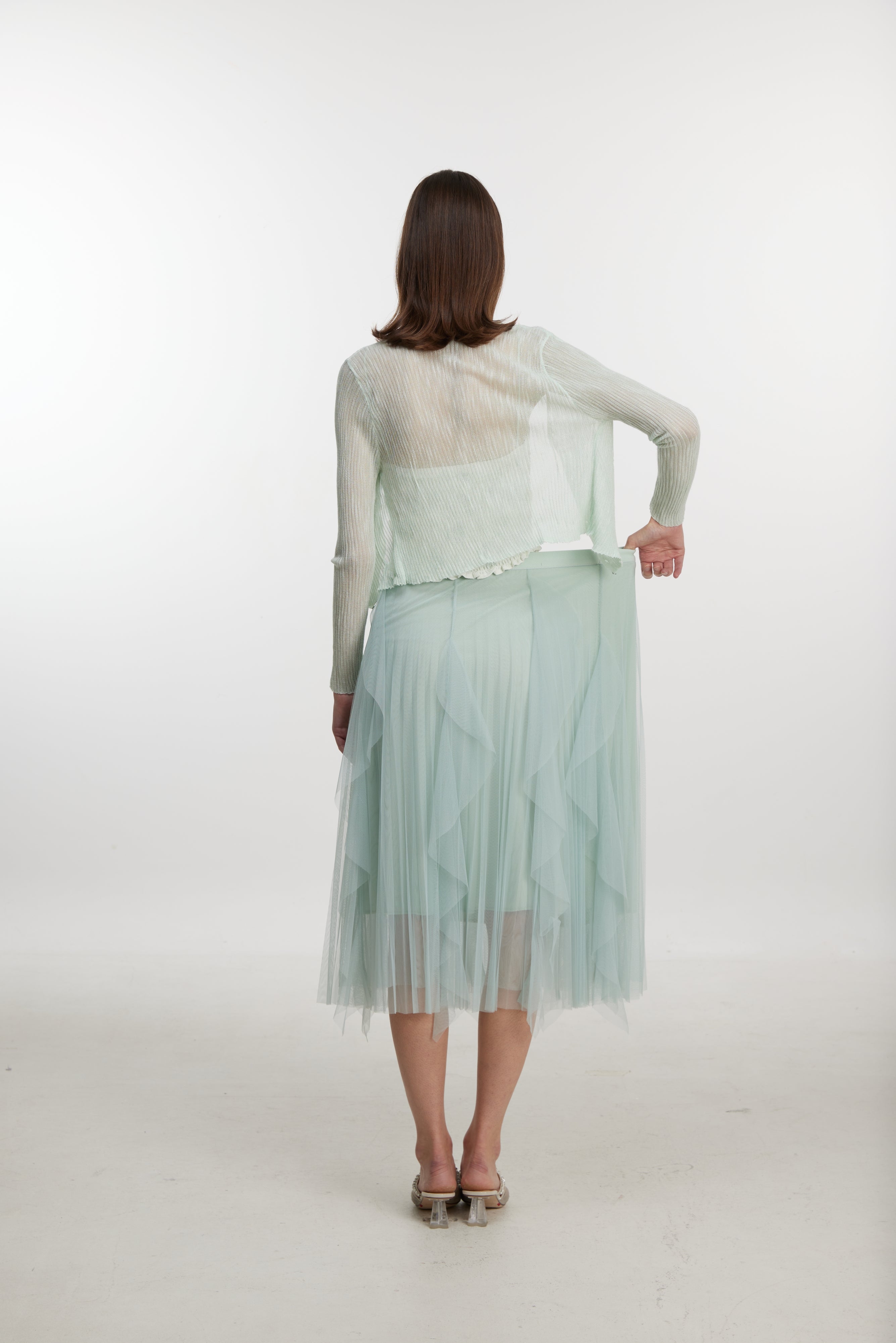 Lavender chiffon dress