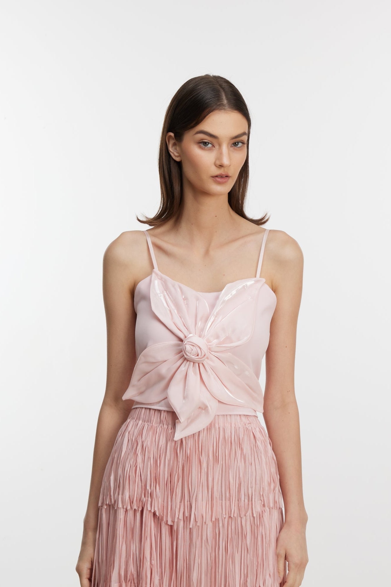 Tiered Fringe Midi Skirt