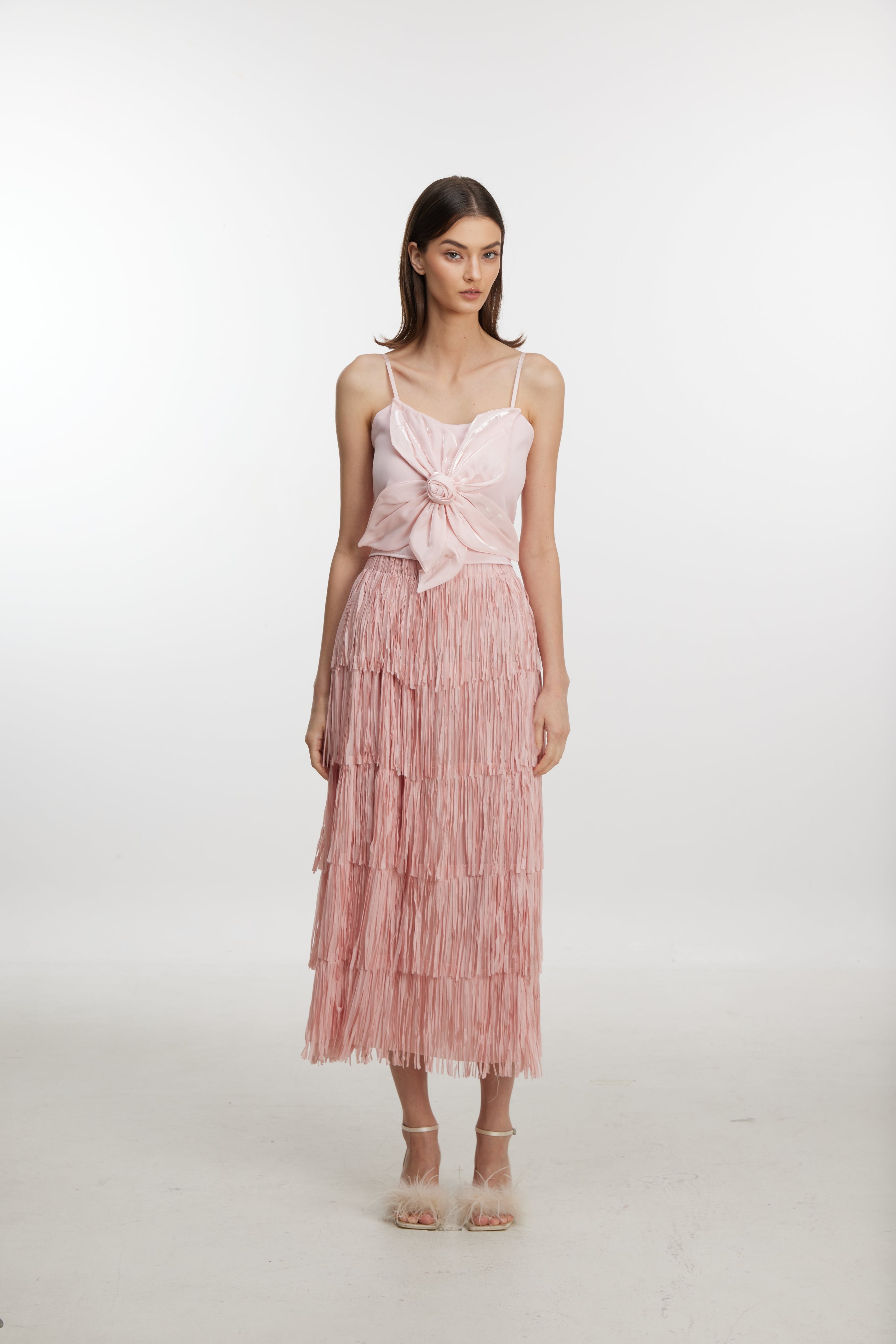 Pink flower skirt