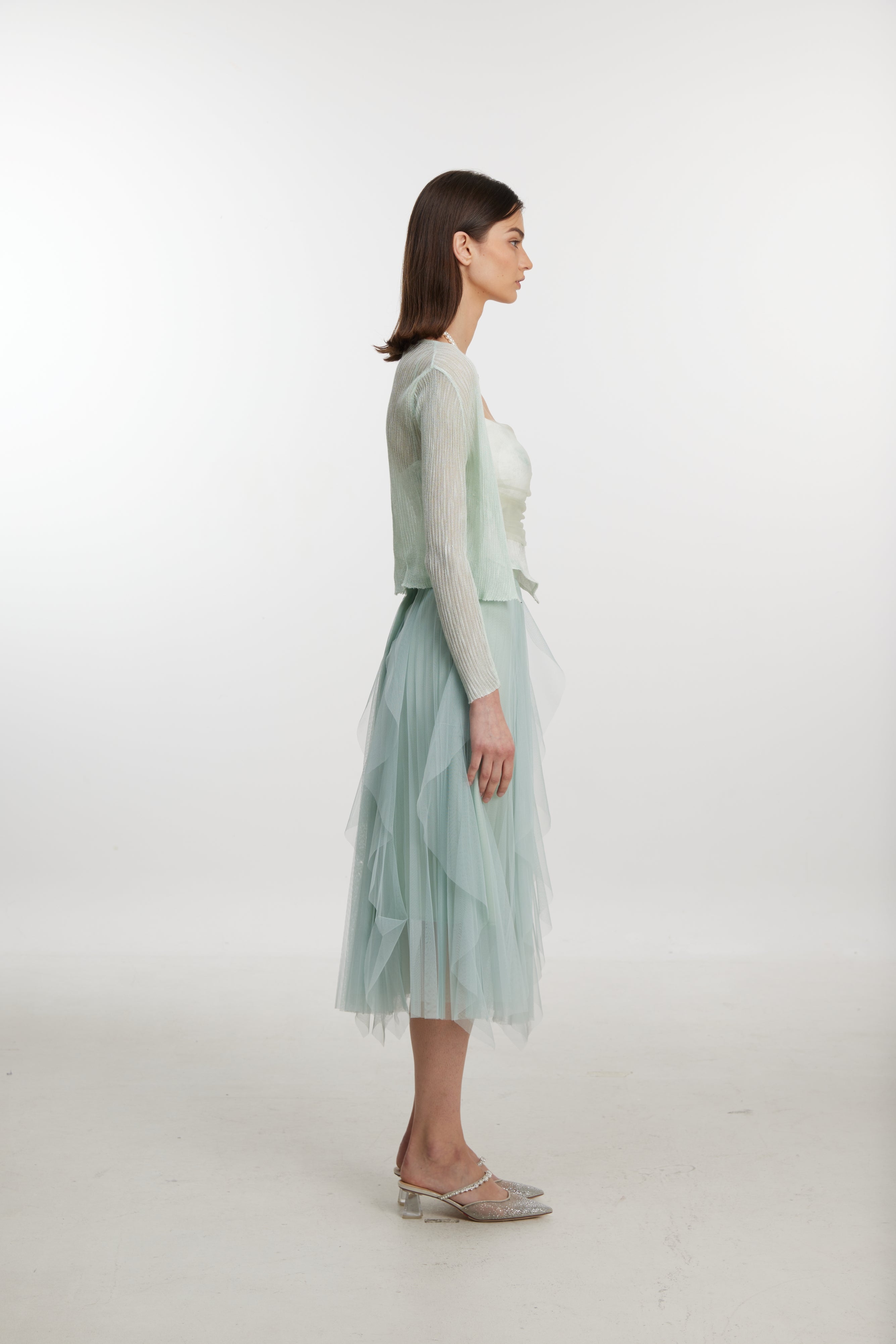 Lavender chiffon dress
