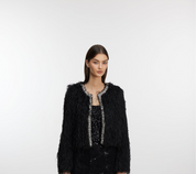 Stylish plush outwear Black