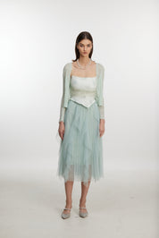 Lavender chiffon dress