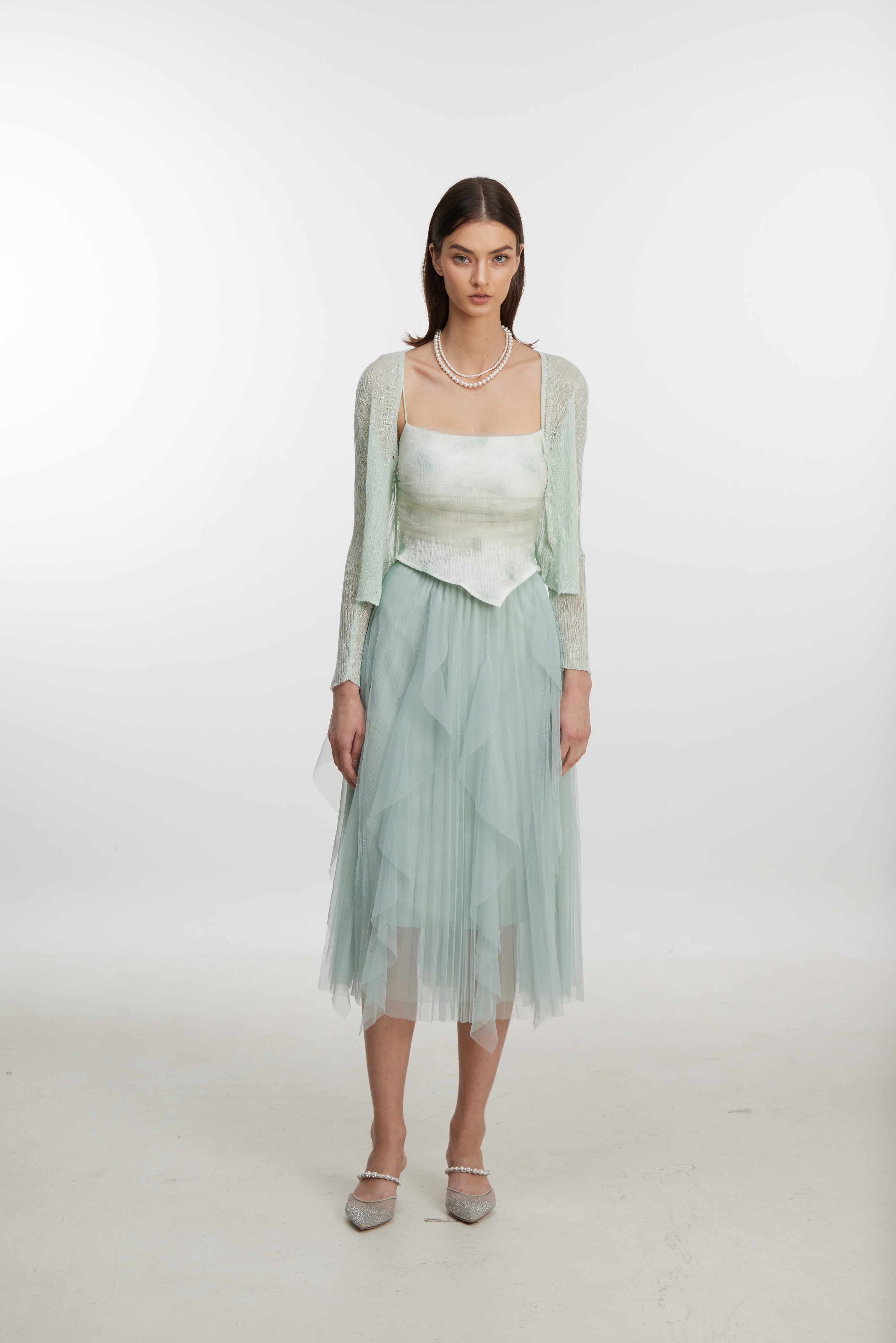 Lavender chiffon dress