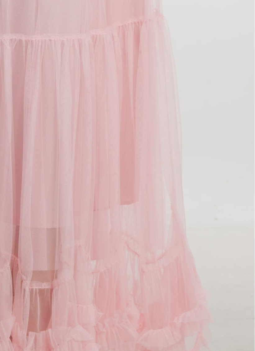 Pink lace dress