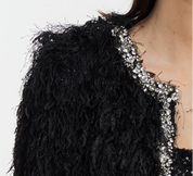 Stylish plush outwear Black