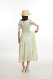 Green knitted lace top