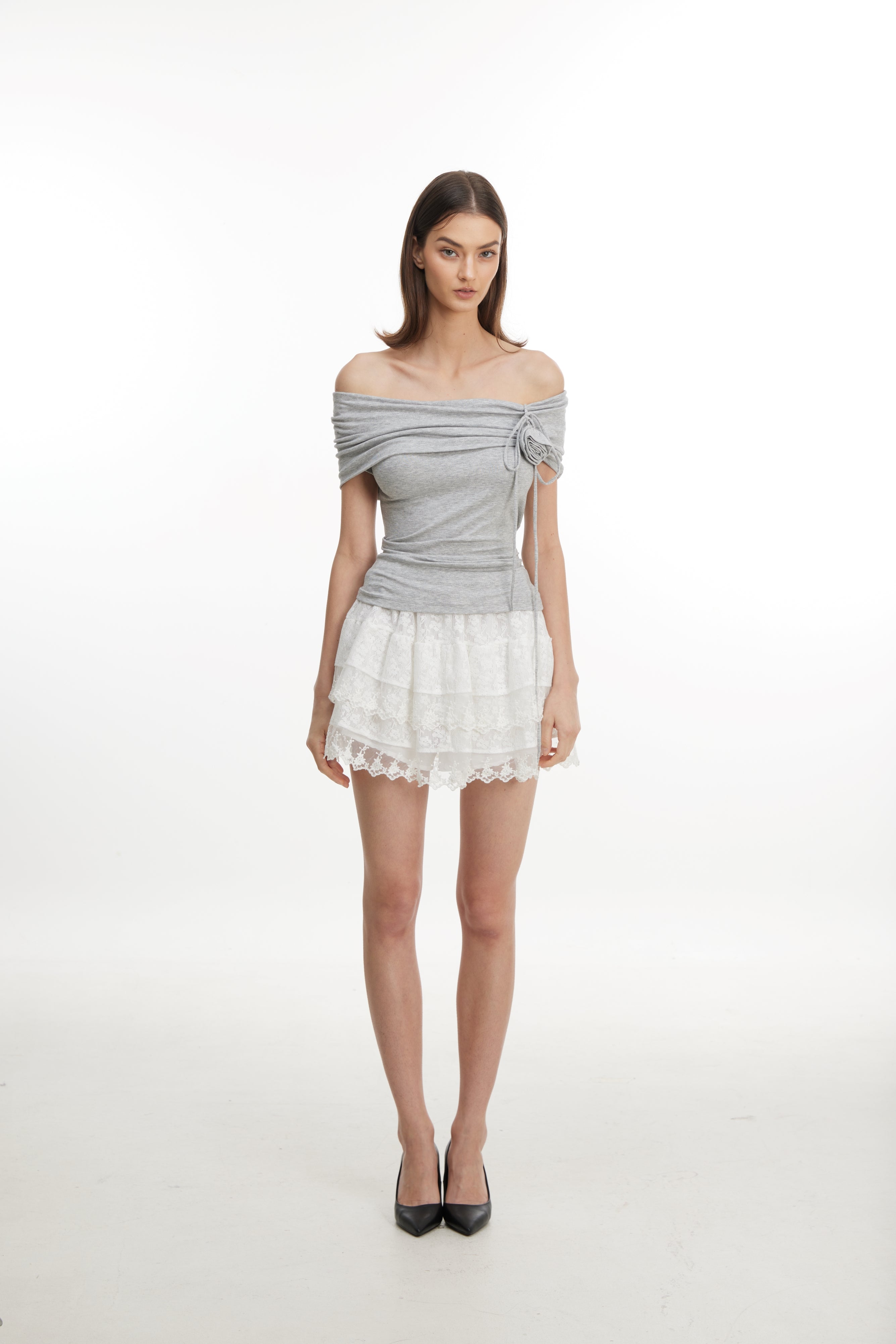 Gray sleeveless top
